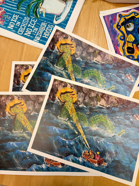 Sea Monster Sighting print