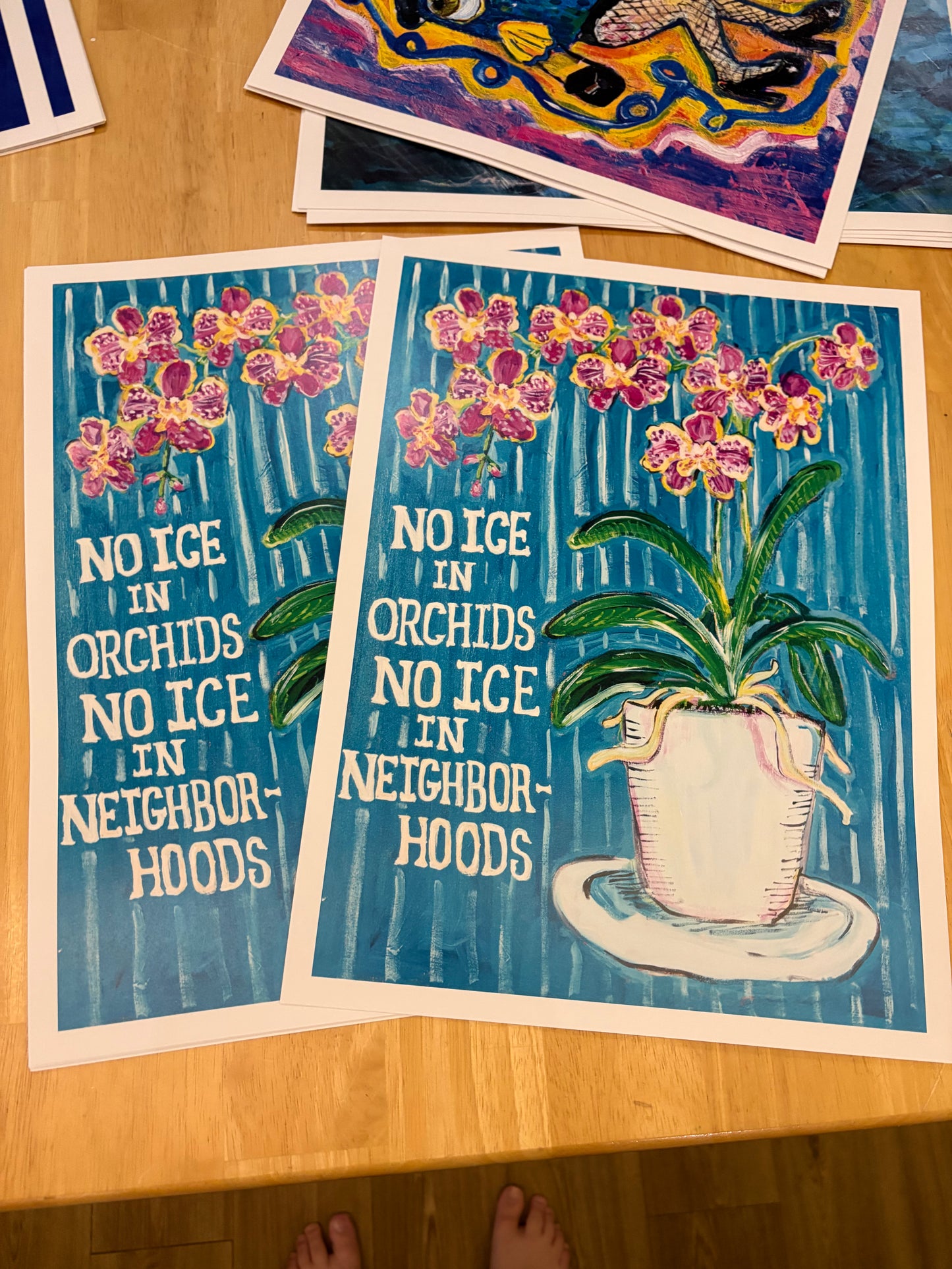 NO ICE IN ORCHIDS prints