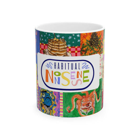 Collage Ceramic Mug, (11oz)