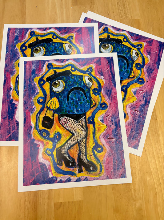 Reverse-Mermaid on the Town print