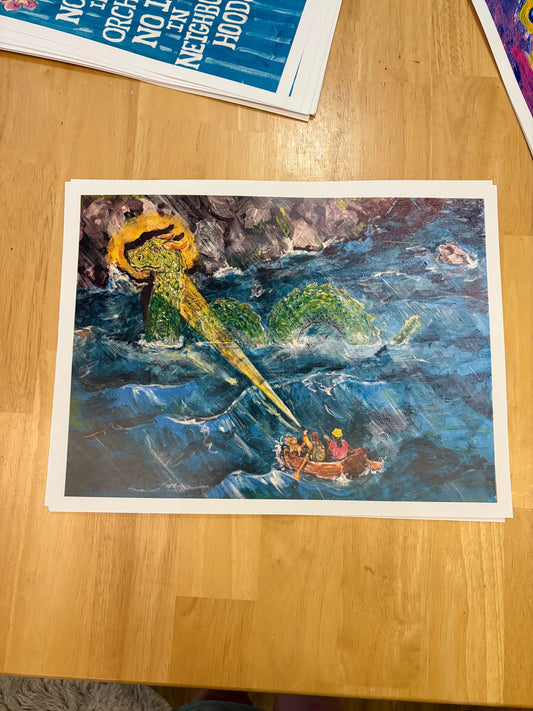 Sea Monster Sighting print