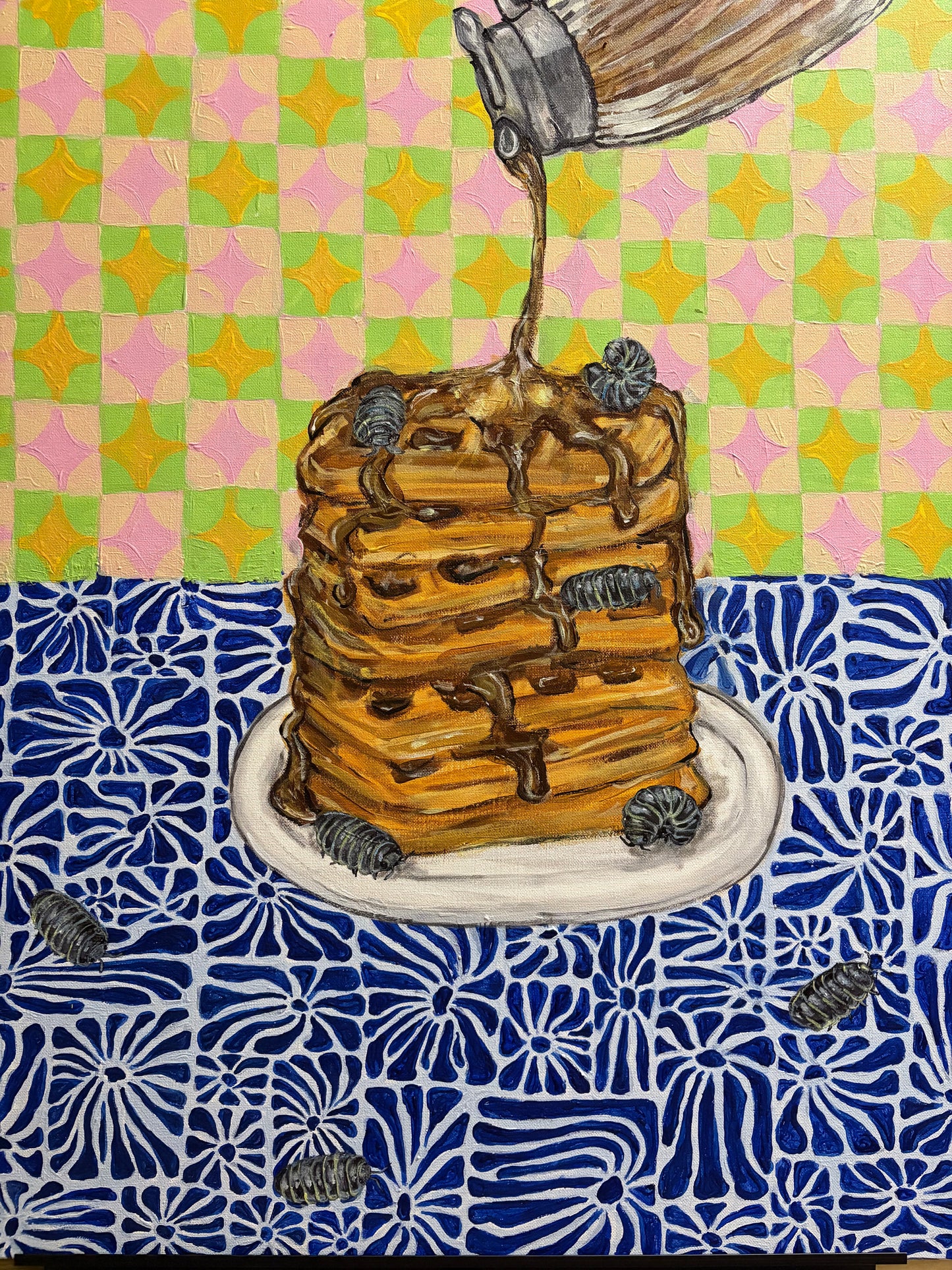 Roly-Poly Waffles Original Painting